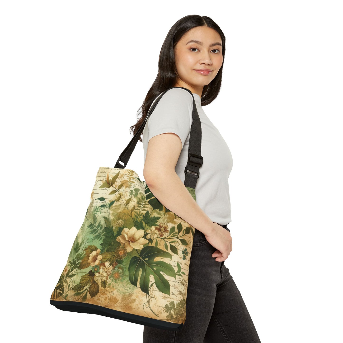 Monstera Adjustable Crossbody Bag, Botanical Crossbody Bag, Shoulder Bag, Adjustable Market Bag, Botanical Beach Tote