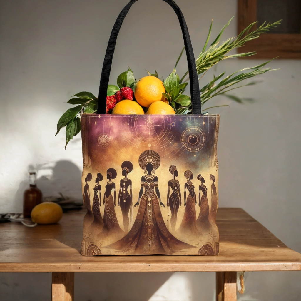 Awakening Tote Bag, Stylish Shopping Bag, Boho Chic Handbag, Art Design Purse, Unique Gift for Her, Fashion Accessory, Kwanzaa Gifts