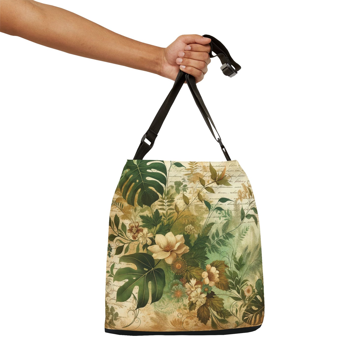 Monstera Adjustable Crossbody Bag, Botanical Crossbody Bag, Shoulder Bag, Adjustable Market Bag, Botanical Beach Tote