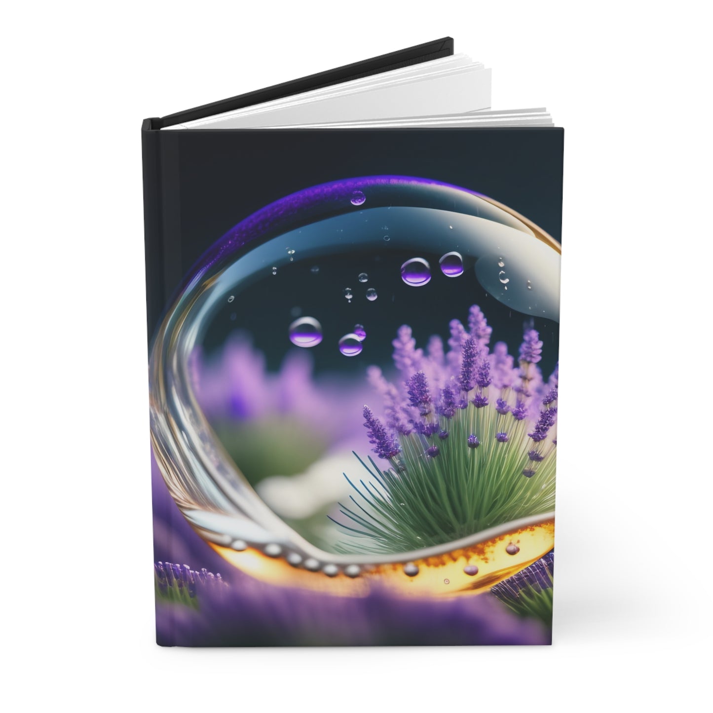 Lavender Bubble Hardcover Journal, Nature Inspired Journal, Gift for Writers, Floral Notebook, Mindfulness Journal, Art Journal