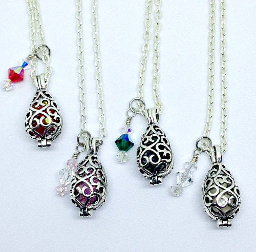 Silver Teardrop Necklace with Crystals, Silver Teardrop Pendant, Silver Filigree Pendant, Silver Filigree Teardrop, Teardrop Locket