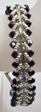 Black & Smoke Crystal Tennis Bracelet