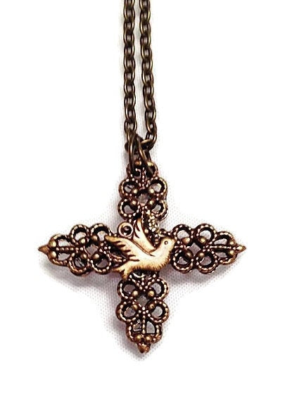 Filigree Cross Necklace, Christian Jewelry, Religious Jewelry, Faith Jewelry, Pendant Necklace, Teen Jewelry, Jewelry Necklace,