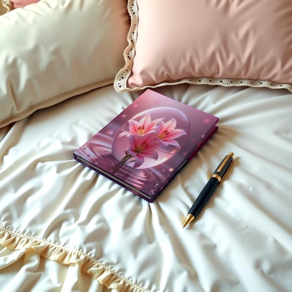 Pink Lilies Hardcover Journal, Matte Finish, Writing Notebook for Creatives, Students, Professionals, Gift Idea, Beauty and Practicality