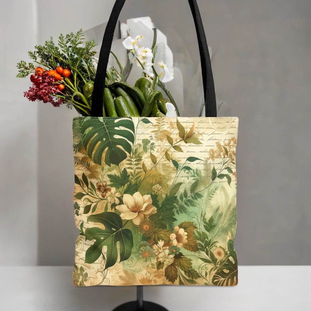 Monstera Majesty Tote Bag, Tropical Tote, Stylish Shopping Bag, Boho Chic Handbag, Art Design Purse, Unique Gift for Her, Fashion Accessory