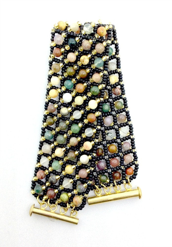 Jasper Gemstone Bracelet, Jasper Beaded Cuff, Jasper  Bracelet, Jasper Jewelry, Jasper Bead Bracelet, Gemstone Jewelry, Gemstone Cuff