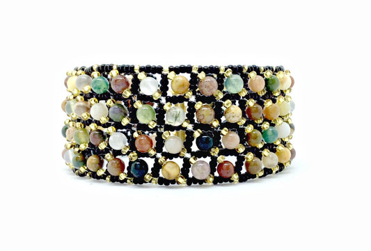 Jasper Gemstone Bracelet, Jasper Beaded Cuff, Jasper  Bracelet, Jasper Jewelry, Jasper Bead Bracelet, Gemstone Jewelry, Gemstone Cuff
