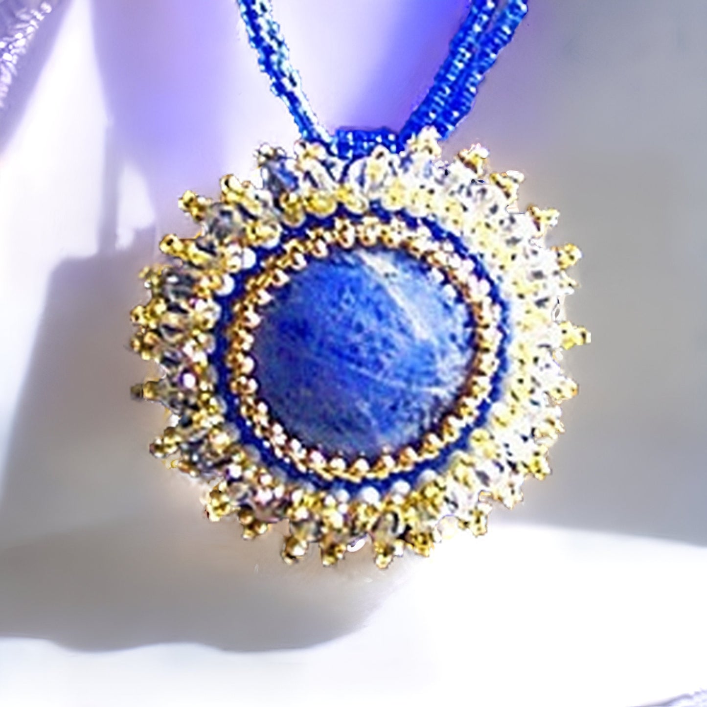 Sodalite Necklace, Blue Sodalite Necklace, Blue Gemstone Necklace, Boho Necklace, Sodalite Jewelry, Gemstone Necklace, Statement Necklace