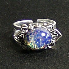 Blue Dragons Breath Opal Ring , Blue Opal Ring , Teen Jewelry , Filigree Ring , Filigree Jewelry, SP Opal Ring, Statement Ring