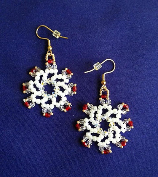 Snowflake Earrings, Christmas Jewelry, Crystal Earrings, Christmas Earrings, Snowflake Earrings, Xmas Earrings, Holiday Jewelry