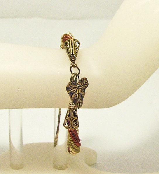 Spiral Bead Bracelet, Boho Bracelet, Gifts for Her, Seed Bead Bracelet, Autumn Jewelry, Twisted Metals Bracelet, Twisted Rope Bracelet