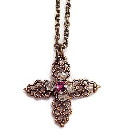 Filigree Cross Necklace, Christian Jewelry, Religious Jewelry, Faith Jewelry, Pendant Necklace, Teen Jewelry, Jewelry Necklace,
