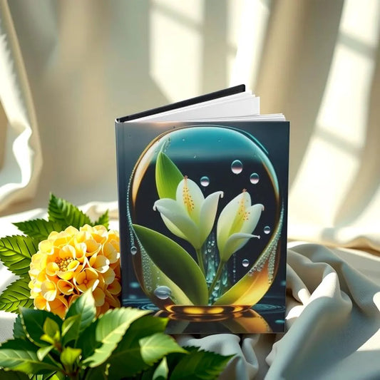 Crocus Blooms Journal, Hardcover Notebook, Floral Writing Diary, Nature Sketchbook, Gift for Writer, Poetry Journal, Travel Journal